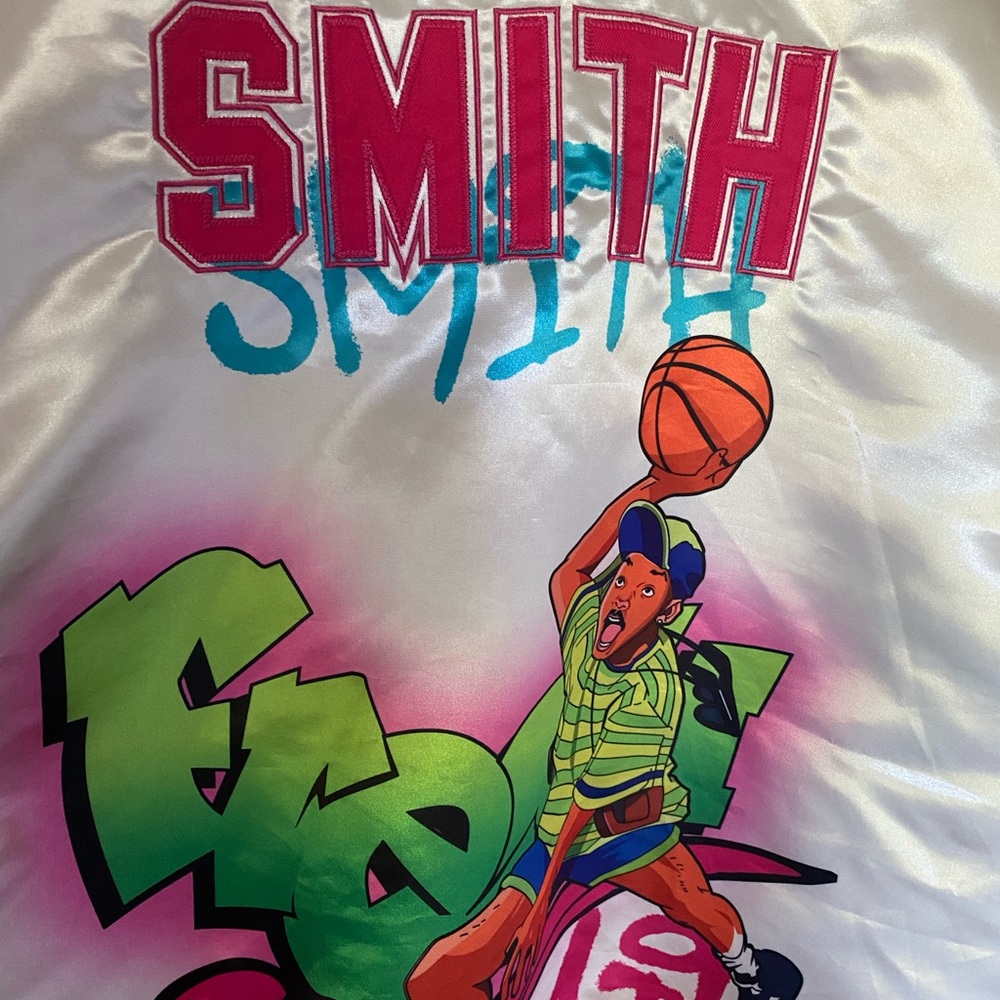 Headgear Classics Men's Fresh Prince Of Bel Air Graffiti Satin Jacket Men's M - Picture 3 of 9
